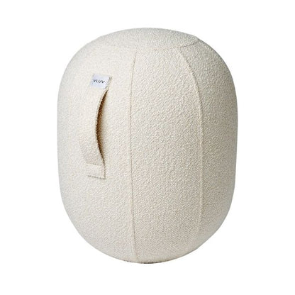 Tabouret Assise Capsul - Tissu Bouclé Blanc Medium