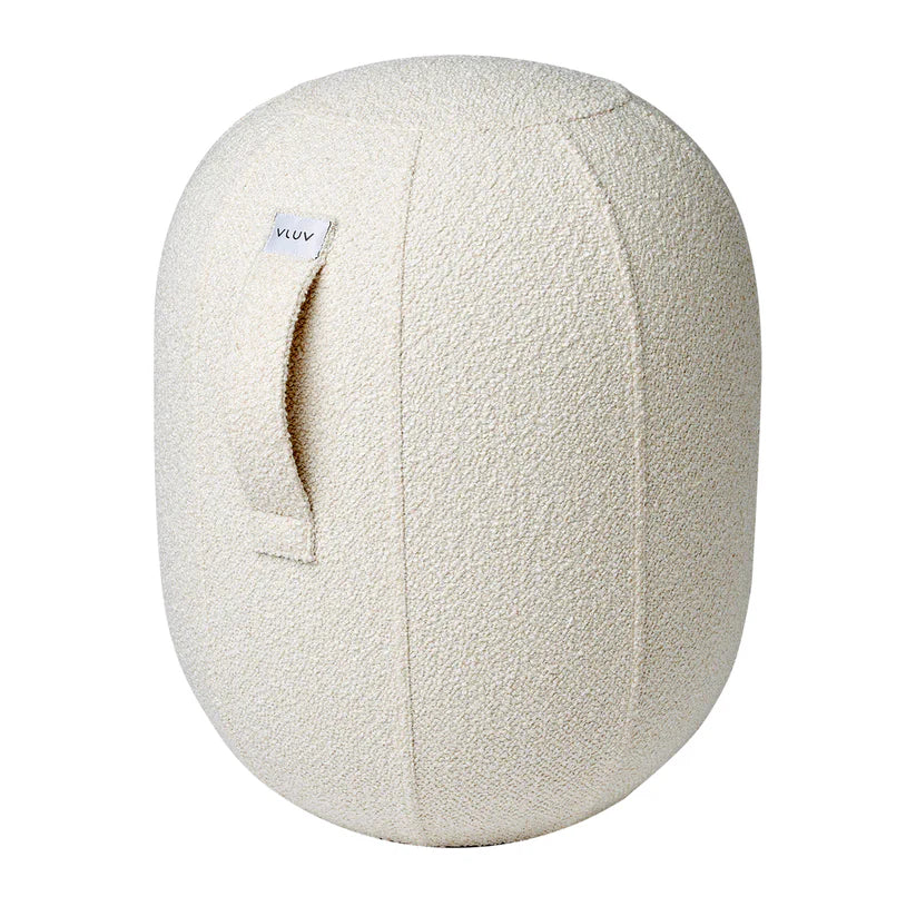 Tabouret Assise Capsul - Tissu Bouclé Blanc Medium