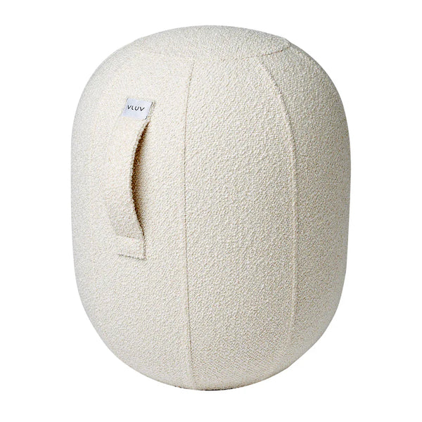 Tabouret Assise Capsul - Tissu Bouclé Blanc Medium