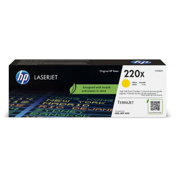 Toner Laser W2202X Jaune - 220X - Haute Capacité 5500 Pages