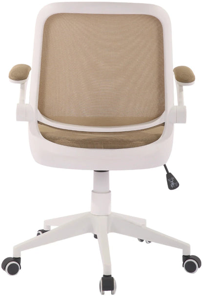 Siège de bureau ergonomique - accoudoirs relevables beige