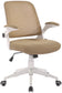 Siège de bureau ergonomique - accoudoirs relevables beige