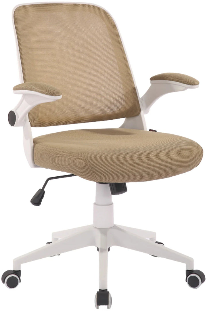 Siège de bureau ergonomique - accoudoirs relevables beige