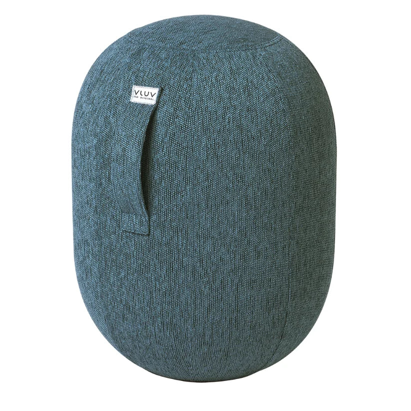 Tabouret d'assise Capsul Soft - Tissu chiné - Pétrol L (Large)
