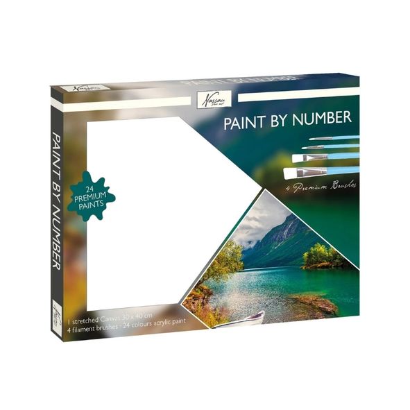Kit de peinture par numéros - Paysage avec acrylique