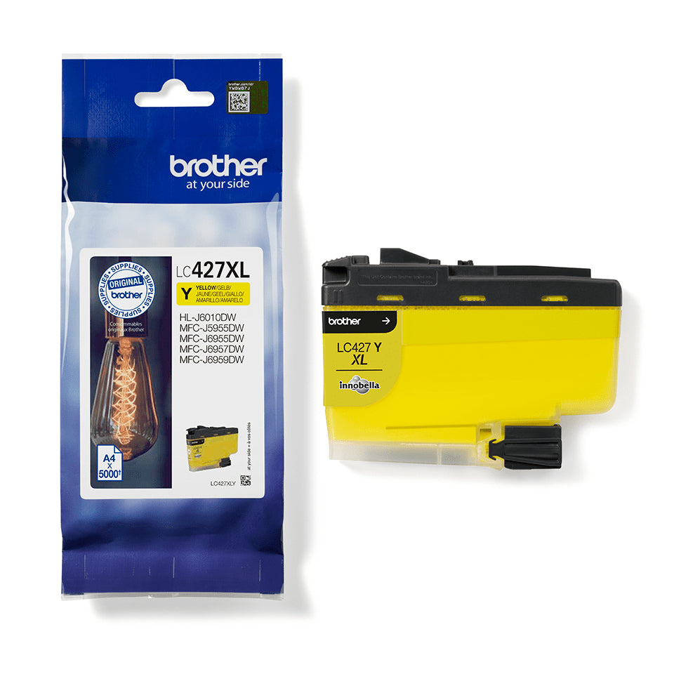 Cartouche d'encre Brother jaune LC427xly - haute capacité 5000 pages