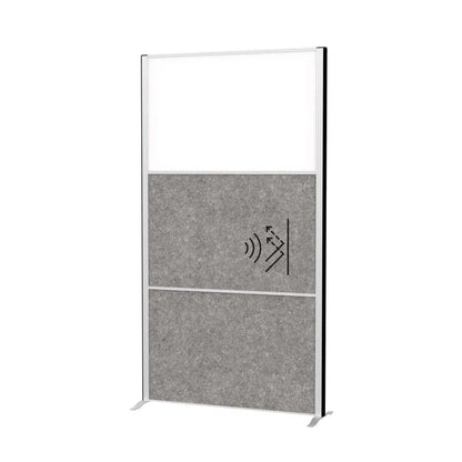 Cloison acoustique mobile 2 faces acoustique +1 face tableau blanc H183cmX100L