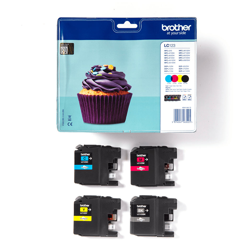 Pack 4 cartouches Brother lc123 - impression économique