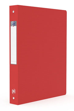 Classeur dos 40 mm polypropylène 4 anneaux rond rouge