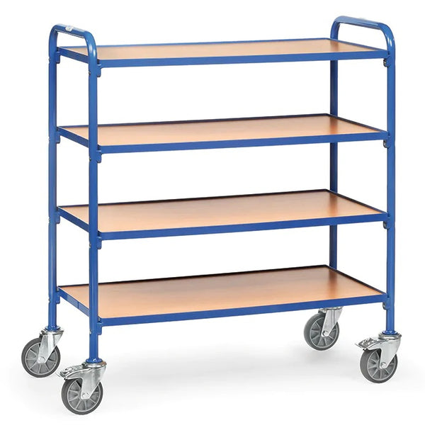 Chariot à étagères - Charge 250 kg, 4 roues