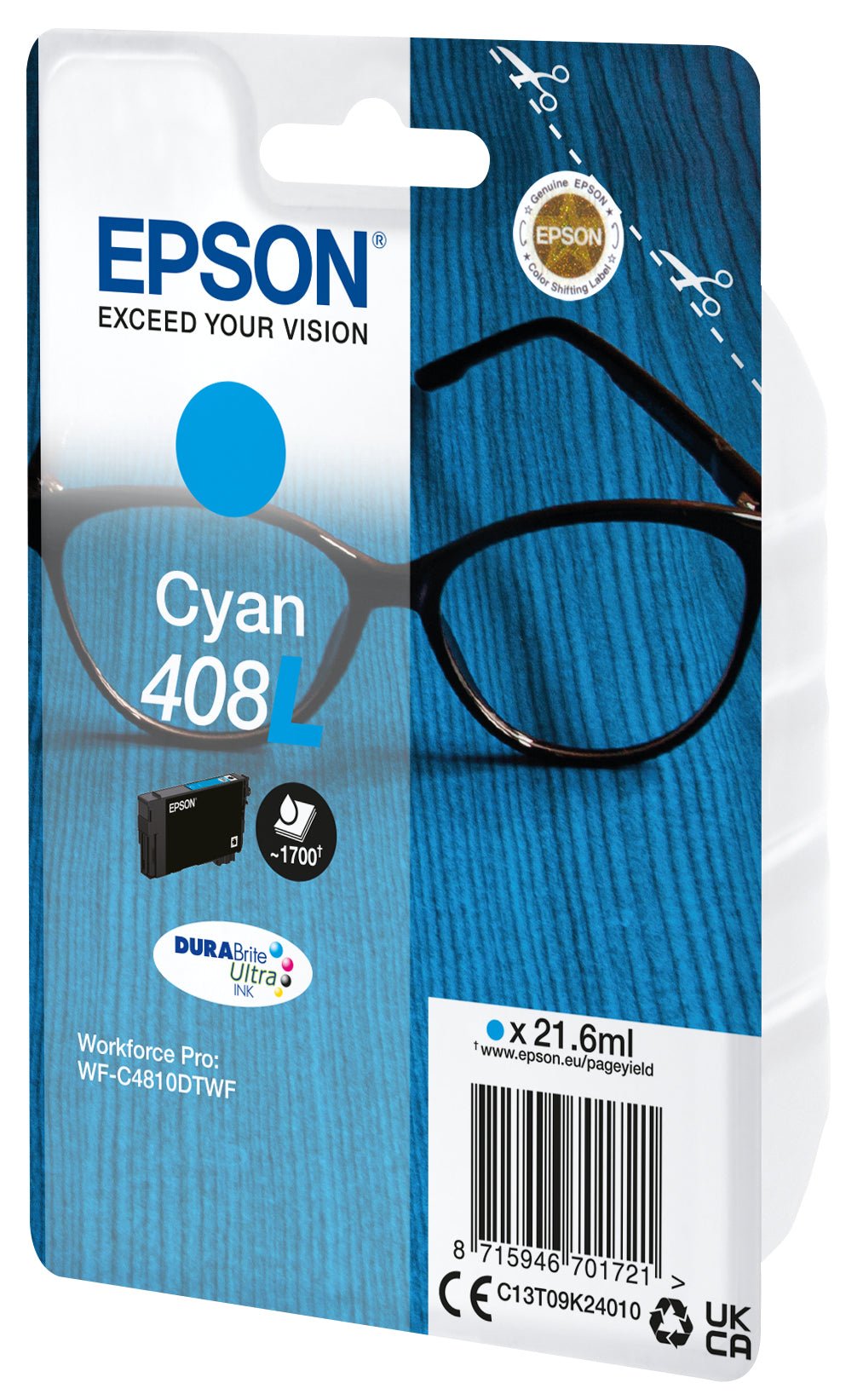 Cartouche Epson cyan xl - haute capacité 1700 pages