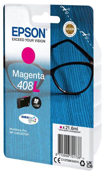 Cartouche d'encre Epson magenta 408xl - rendement élevé 1700 pages
