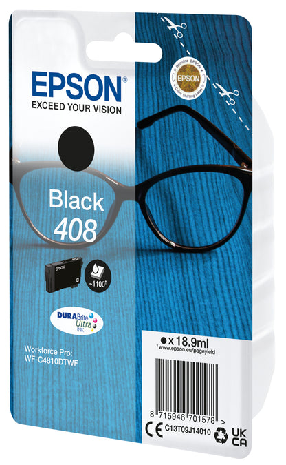 Cartouche d'encre Epson noire 408 - rendement 1100 pages
