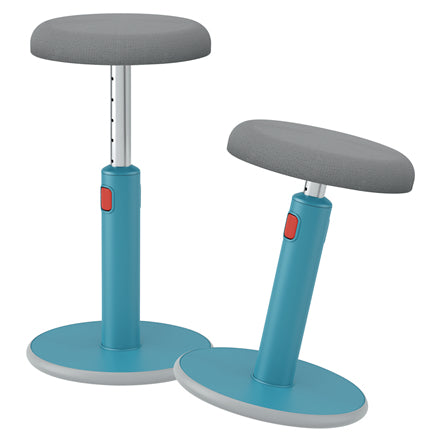 Tabouret assis debout leitz bleu