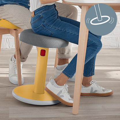 Tabouret assis debout leitz jaune