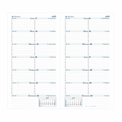 Agenda 8.8x17 cm - compact et pratique