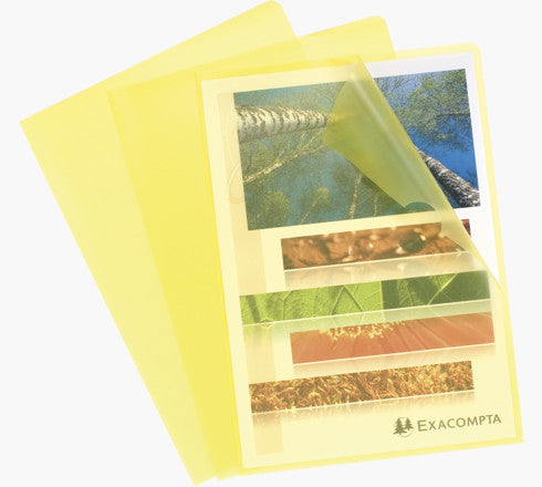 Pochette coin polypro grainée 12/100e sachet de 100-jaune