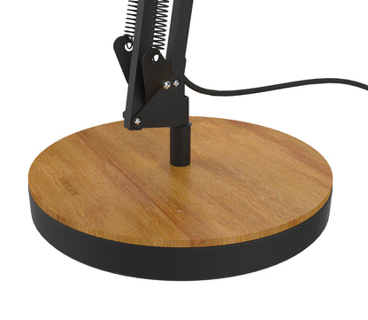 Lampe de bureau LED baya bamboo noir