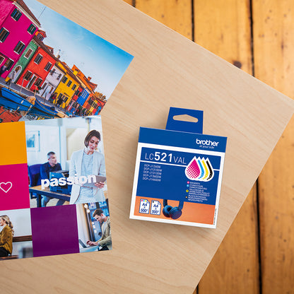 Multipack Brother lc521val - cartouches d'encre haute capacité