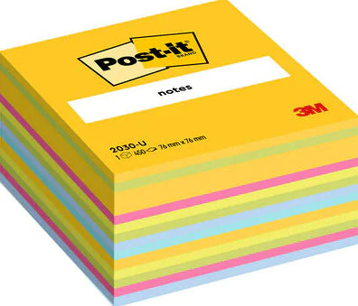 Cube de Notes Adhésives  Post-it® 450F - Couleurs Énergisantes