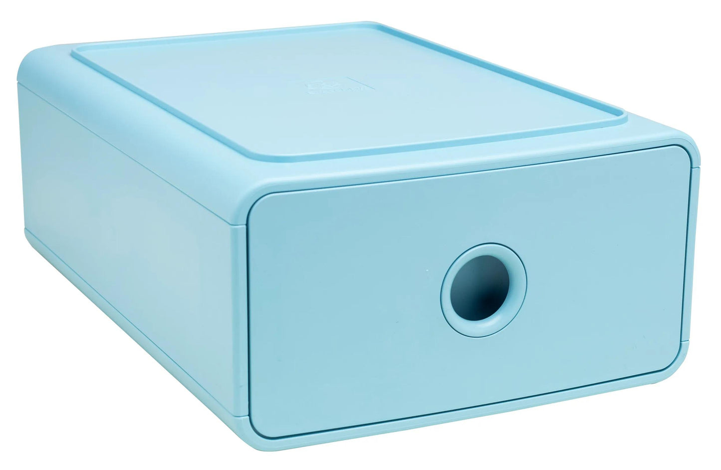 Boîte de Rangement 1 Tiroir - bleu givré