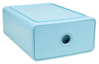 Boîte de Rangement 1 Tiroir - bleu givré