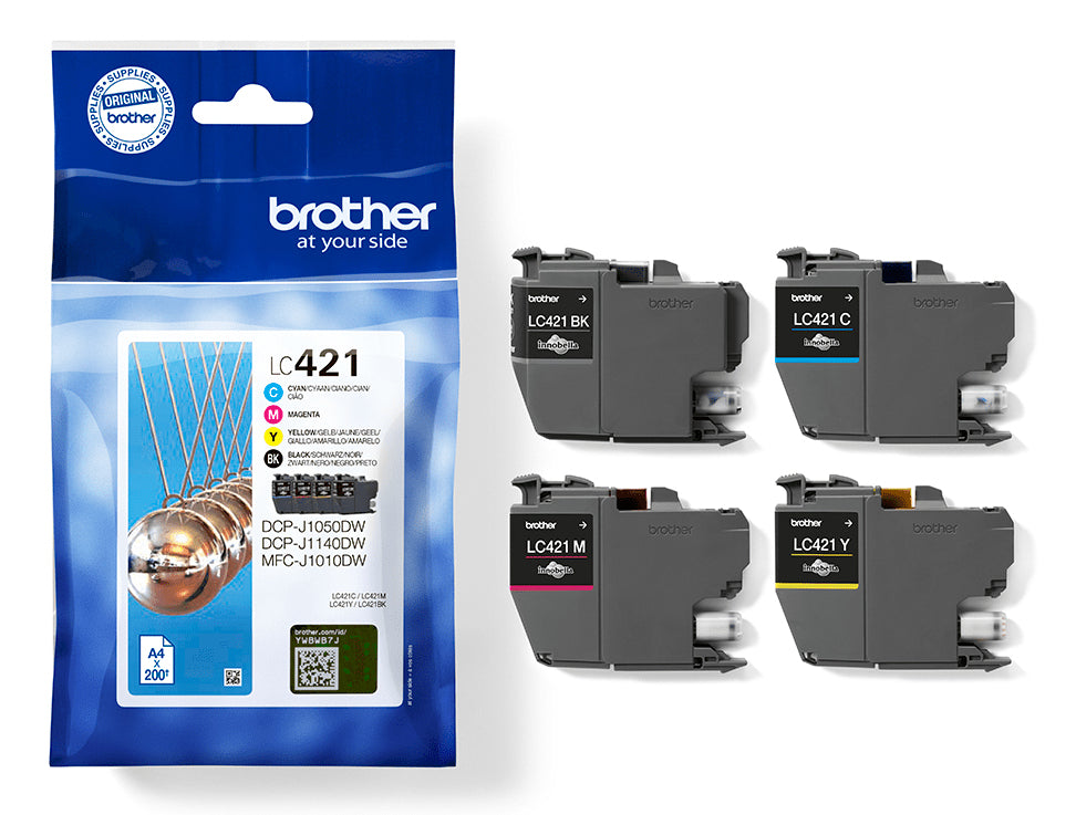 Pack cartouches Brother lc421 - impression couleur optimale