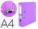Classeur liderpapel a4 dos 75 mm lilas