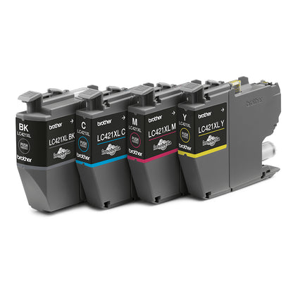 Cartouches d'encre Brother 421xl - pack 4 couleurs, haute capacité