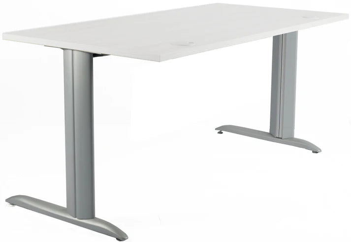 BUREAU DROIT 140X80CM BLANC - GAMME PRATIC