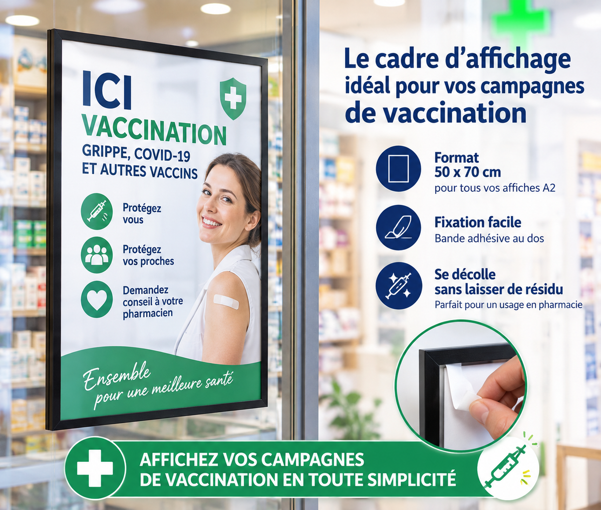 Cadre d'affichage Poster 500 x 700 mm