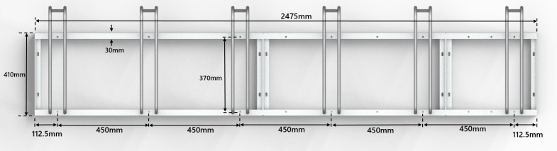 Range-velo pour 6 velos- acier galvanisé