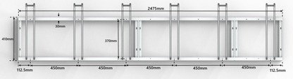 Range-velo pour 6 velos- acier galvanisé