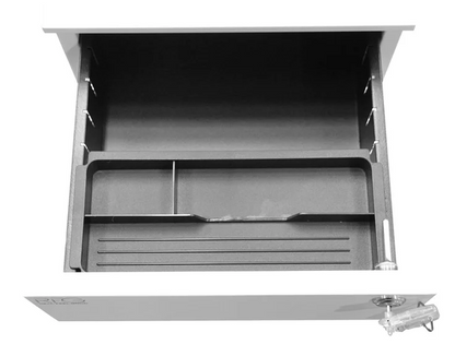 Caisson 3 tiroirs à roulettes - Blanc métallique