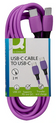 Câble USB-C vers USB-C violet 2 m PVC