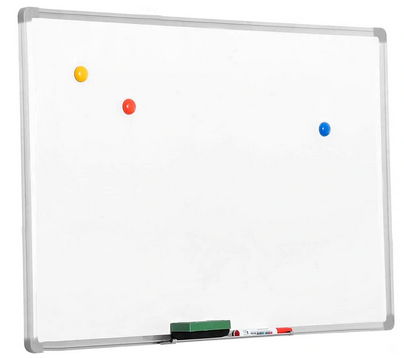 Tableau blanc magnétique 200 x 100 cm cadre aluminium laqué