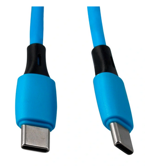 Câble USB-C vers USB-C bleu 1 m PVC