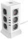 Multiprise 12 Prises 4 Ports USB