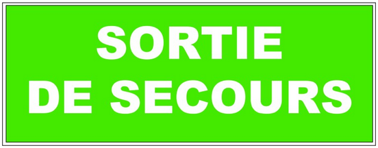 Panneau PVC Sortie de Secours
