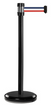 Poteau guidage sangle tricolor base lestée noire 2 m