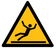 Sticker de sol Danger 50x50 cm