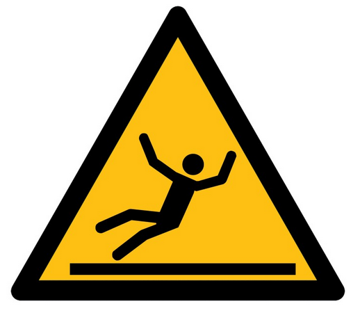Sticker de sol Danger 50x50 cm