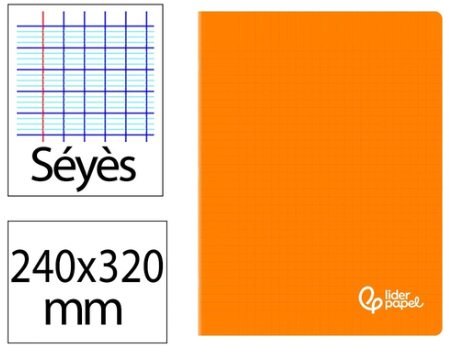 Cahier polypro 24x32 96p Séyès orange