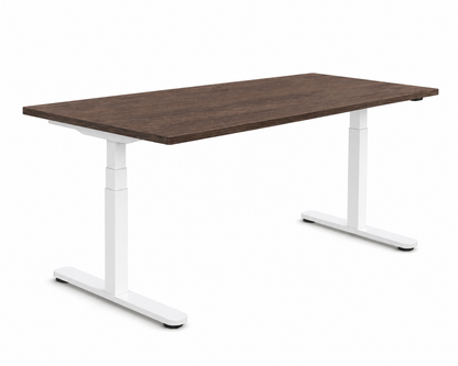 Bureau électrique 180x80 - Blanc/Cèdre - GAMME LIBERTY