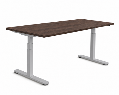 Bureau électrique 180x80 - Gris/Cèdre - GAMME LIBERTY