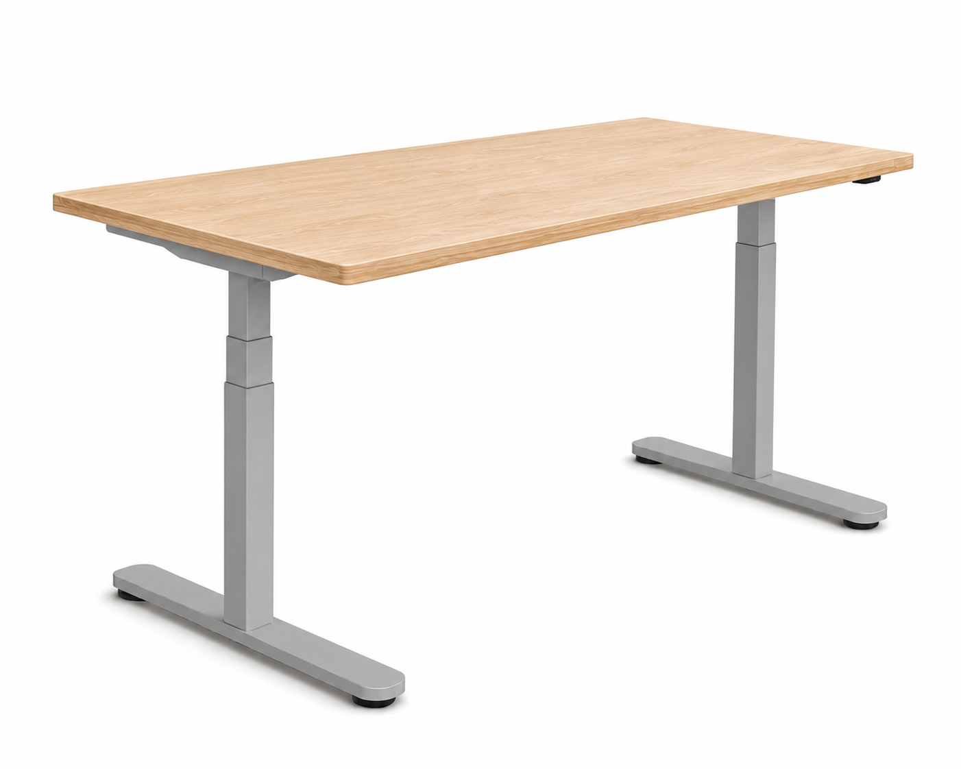 Bureau électrique 160x80 - Gris/Acacia - GAMME LIBERTY