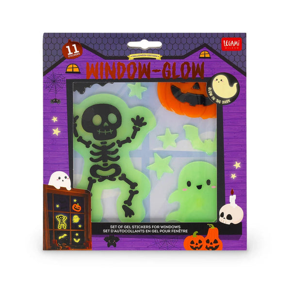Set d'autocollants gel pour fenêtre Halloween LEGAMI Windo-Glow