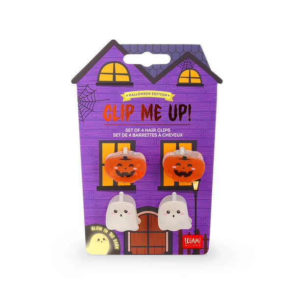Set de 4 Mini Pinces à Cheveux - Halloween Fantôme et Chauve-souris