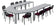 Table trapeze 120x60 grise