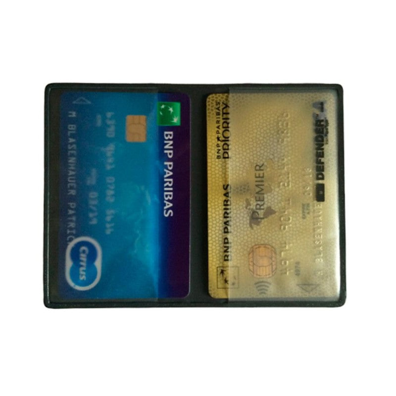 Etui protege CB rfid  2cartes pvc -noir